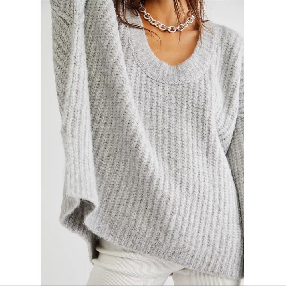 #22 New! Free People Blue Bell Chunky Oversized SweaterNWT - Picture 4 of 8